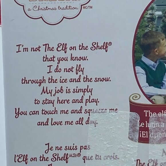 Elf On The Shelf Boy Plushee Pals Christmas Stuffed Toy Blue Eyes Brown Hair NEW - Picture 5 of 8